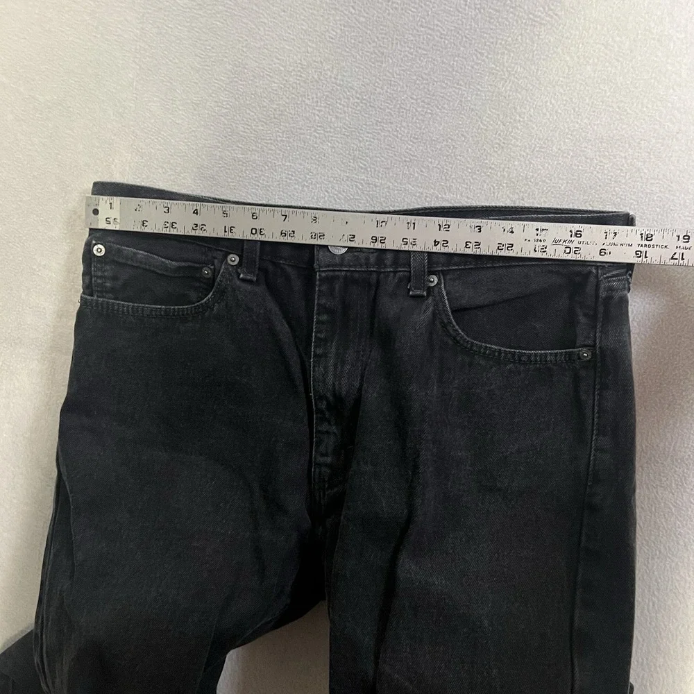 Levi's 505 Regular Fit Jeans Men's Size 36x30 Black Straight Leg Denim Pants